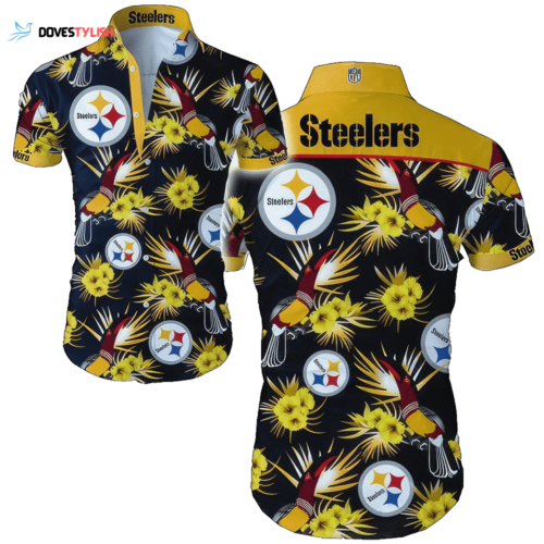 Pittsburgh Steelers PS Hawaiian Shirt Summer Button Up Shirt For Men