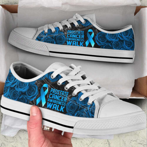 Prostate Cancer Shoes Awareness Walk Low Top Shoes, Best Gift For Men And Women
