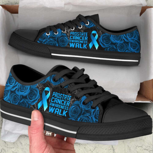 Prostate Cancer Shoes Awareness Walk Low Top Shoes, Best Gift For Men And Women