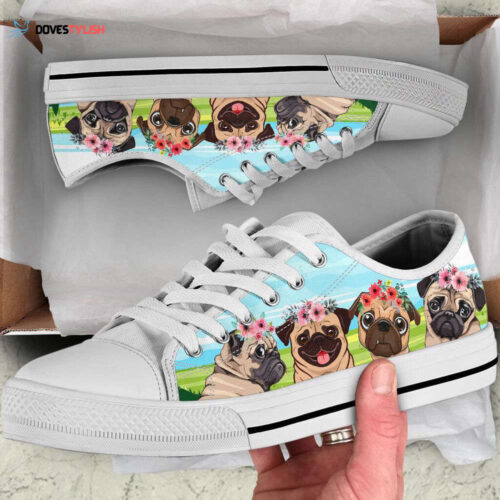 Horse Vintage Patterns Low Top Shoes Canvas Print Lowtop Casual Shoes Gift For Adults