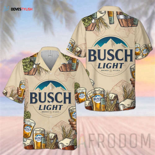Retro Brewing Beer Busch Light Hawaiian Shirt For Men And Women