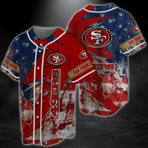 San Francisco 49ers NFL Baseball Jersey Shirt  For Fans