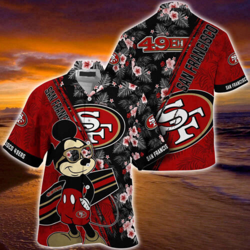 San Francisco 49ers NFL-Summer Hawaii Shirt Mickey And Floral Pattern For Sports Fans