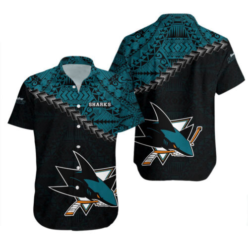 San Jose Sharks Hawaii Shirt Set Grunge Polynesian Tattoo – NHL For Men And Women