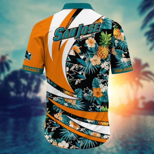 San Jose Sharks NHL Flower Hawaii Shirt   For Fans, Summer Football Shirts