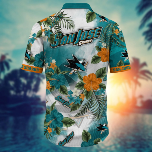 San Jose Sharks NHL Flower Hawaii Shirt And Tshirt For Fans, Summer Football Shirts