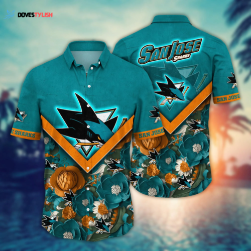 San Jose Sharks NHL Flower Hawaii Shirt  For Fans, Custom Summer Football Shirts