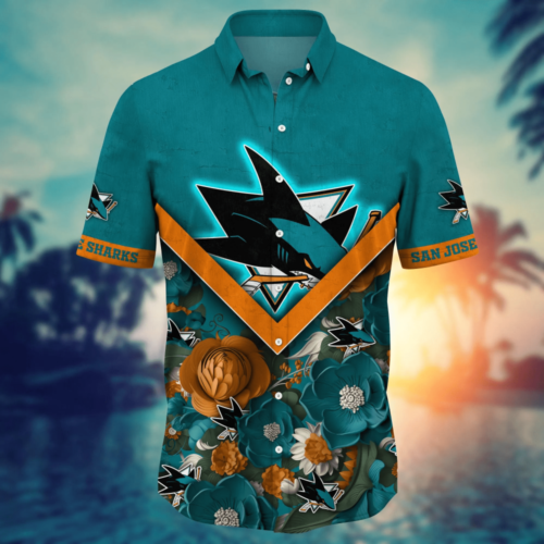 San Jose Sharks NHL Flower Hawaii Shirt  For Fans, Custom Summer Football Shirts
