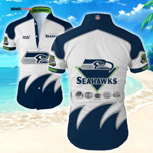 Seattle Seahawks Pineapple Floral Hawaiian Shirt Summer Beach Shirts For Men And Women