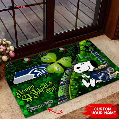Seattle Seahawks NFL, Custom Doormat The Celebration Of The Saint Patrick’s Day