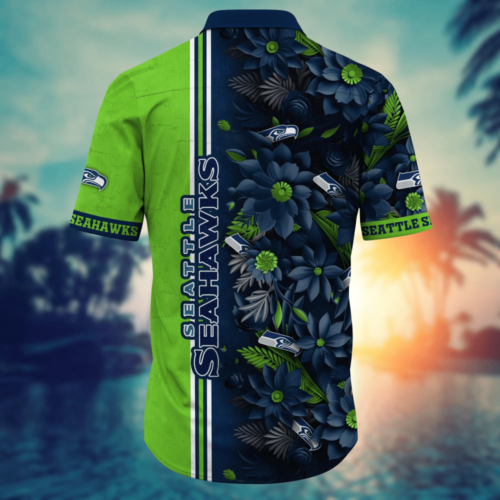Seattle Seahawks NFL Flower Hawaii Shirt And Tshirt For Fans, Custom Summer Football Shirts
