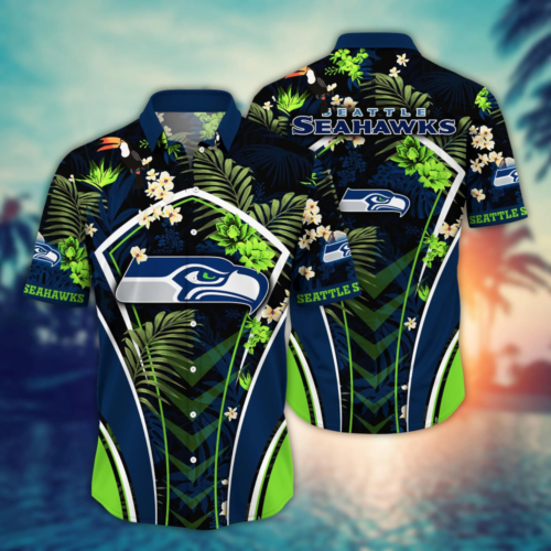 Seattle Seahawks NFL Flower Hawaii Shirt And Tshirt For Fans, Summer Football Shirts