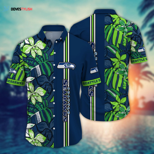 Seattle Seahawks Baby Yoda  Button Up Tropical Aloha Hawaiian Shirt Set For Men Women Kids