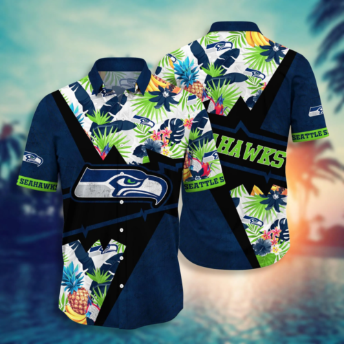 Seattle Seahawks NFL Flower Hawaii Shirt And Tshirt For Fans, Summer Football Shirts