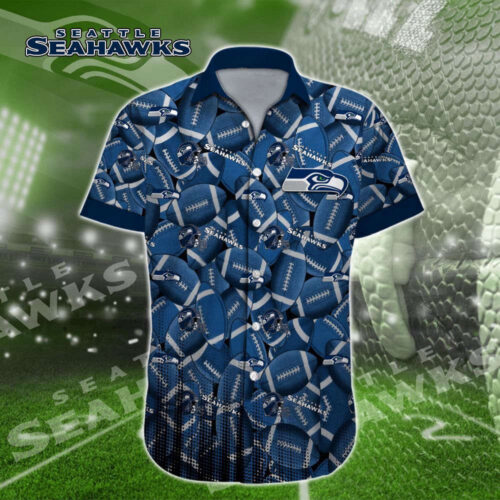 Seattle Seahawks NFL US Flag Flower Hawaii Shirt And Tshirt For Fans, Custom Summer Football Shirts