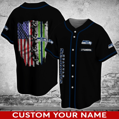 Seattle Seahawks Personalizedizable NFL Baseball Jersey Shirt For Men Women