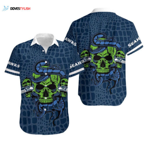 Seattle Seahawks Snake And Skull Hawaii Shirt For Men And Women