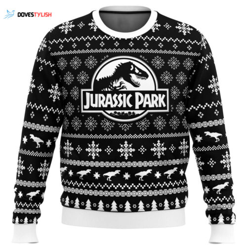 Skeleton Christmas Jurassic Park Ugly Christmas Sweater