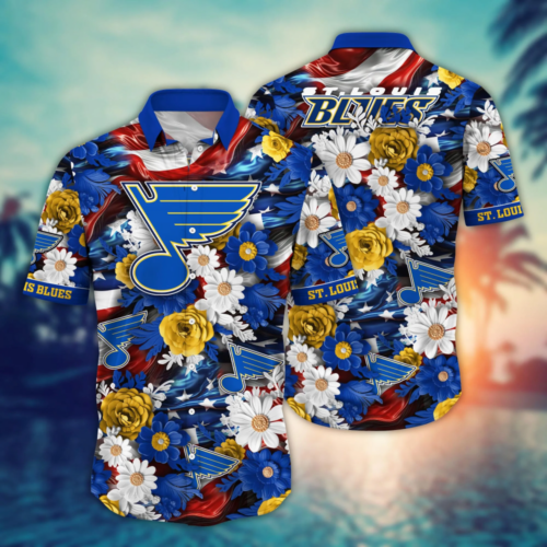 St. Louis Blues NHL Hawaii Shirt Independence Day For Men Women, Summer Shirts