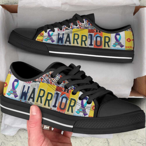Suicide Prevention Shoes 2 Warrior License Plates Low Top Shoes, Best Gift For Men And Womens