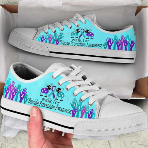 Suicide Prevention Shoes Walk For Low Top Shoes Canvas Shoes For Men And Women