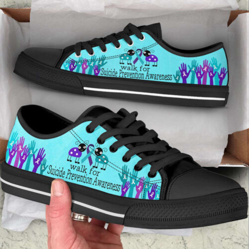 Suicide Prevention Shoes Walk For Low Top Shoes Canvas Shoes For Men And Women