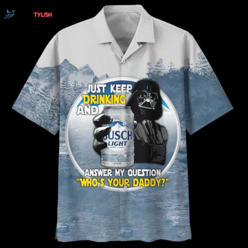Sw Darth Vader With Busch Light Beer Premium Hawaiian Shirt For Men And Women