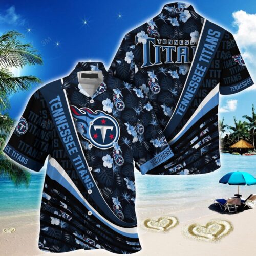 Tennessee Titans NFL-Summer Hawaiian Shirt With Tropical Flower Pattern For Fans