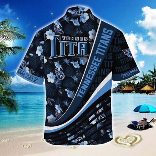 Tennessee Titans NFL-Summer Hawaiian Shirt With Tropical Flower Pattern For Fans