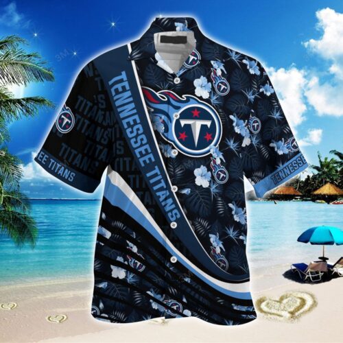 Tennessee Titans NFL-Summer Hawaiian Shirt With Tropical Flower Pattern For Fans