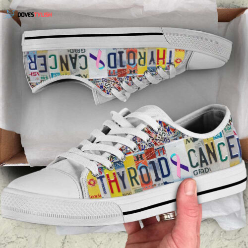 Thyroid Cancer Shoes 2 License Plates Low Top Shoes Canvas Shoes For Men And Women