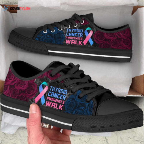 Thyroid Cancer Shoes Awareness Walk Low Top Shoes Canvas Shoes For Men And Women