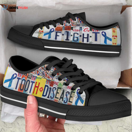 Tooth Disease Shoes Fight License Plates Low Top Shoes Canvas Shoes For Men And Women