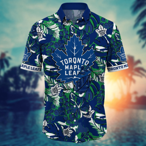 Toronto Maple Leafs NHL Flower Hawaii Shirt   For Fans, Summer Football Shirts