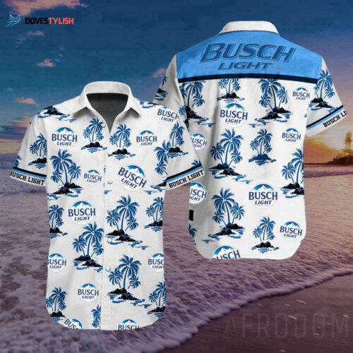 Tropical Palms Busch Light Hawaiian Shirt For Men And Women
