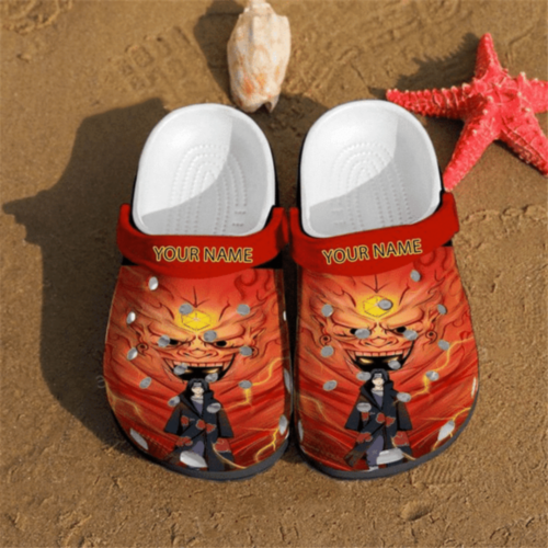 Uchita Itachi Anime Custom Name Crocs Classic Clogs Shoes