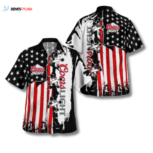 Usa Flag Coors Light Hawaiian Shirt For Men And Women