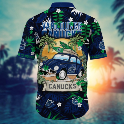 Vancouver Canucks NHL Flower Hawaii Shirt   For Fans, Summer Football Shirts