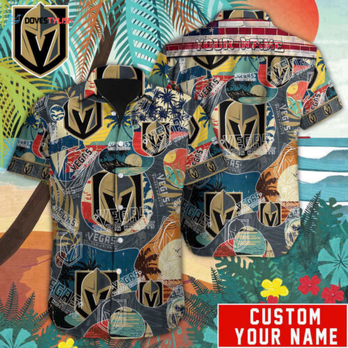 Vegas Golden Knights Custom Name Hawaii Shirt  For Men And Women