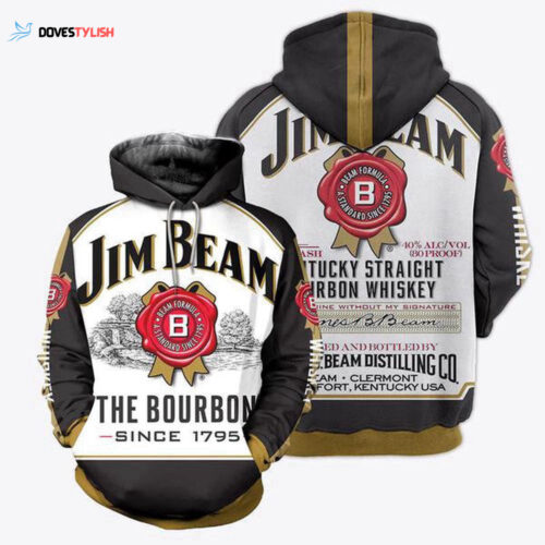 Vintage Jim Beam 3D All Over Print Hoodie For Men And Women