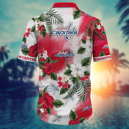 Washington Capitals NHL Flower Hawaii Shirt   For Fans, Summer Football Shirts