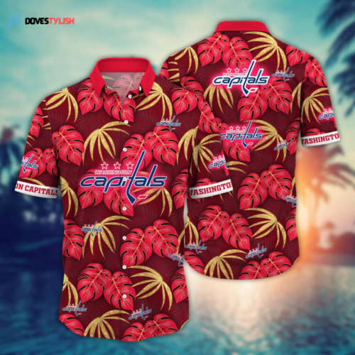 Washington Capitals NHL Flower Hawaii Shirt  For Fans, Summer Football Shirts