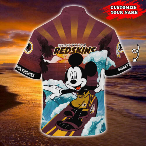 Washington Redskins NFL-Summer Customized  Hawaiian Shirt For Sports Fans