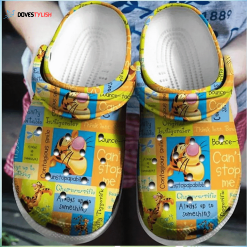 Winnie The Pooh Tigger Pattern Crocs Classic Clogs Shoes In Colorful