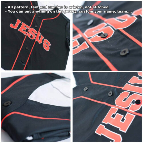 Red Stripe Baseball Jersey Shirt 1355