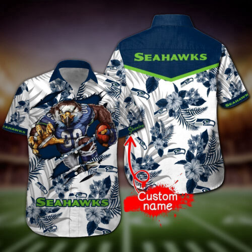 NFL Seattle Seahawks Gift For Fan Personalized Hawaiian Graphic Print