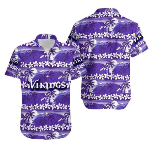 Minnesota Vikings Coconut Trees NFL Gift For Fan Hawaii Shirt