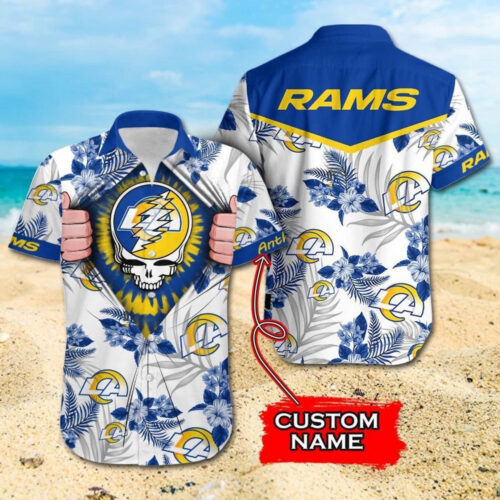 Los Angeles Chargers Skull Gift For Fan Hawaiian Graphic Print