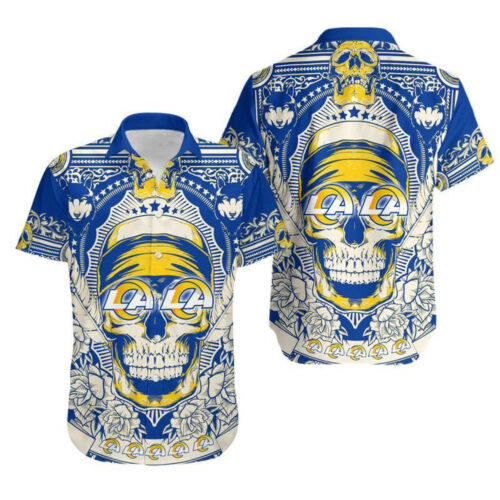 Los Angeles Rams Skull Gift For Fan Hawaii Shirt