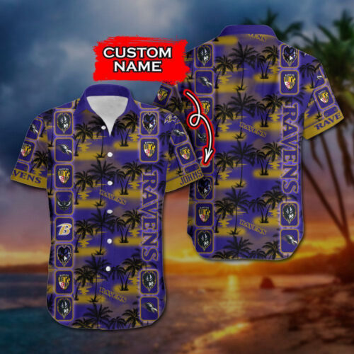NFL Baltimore Ravens Hawaiian Shirt Custom Name For Men Women
